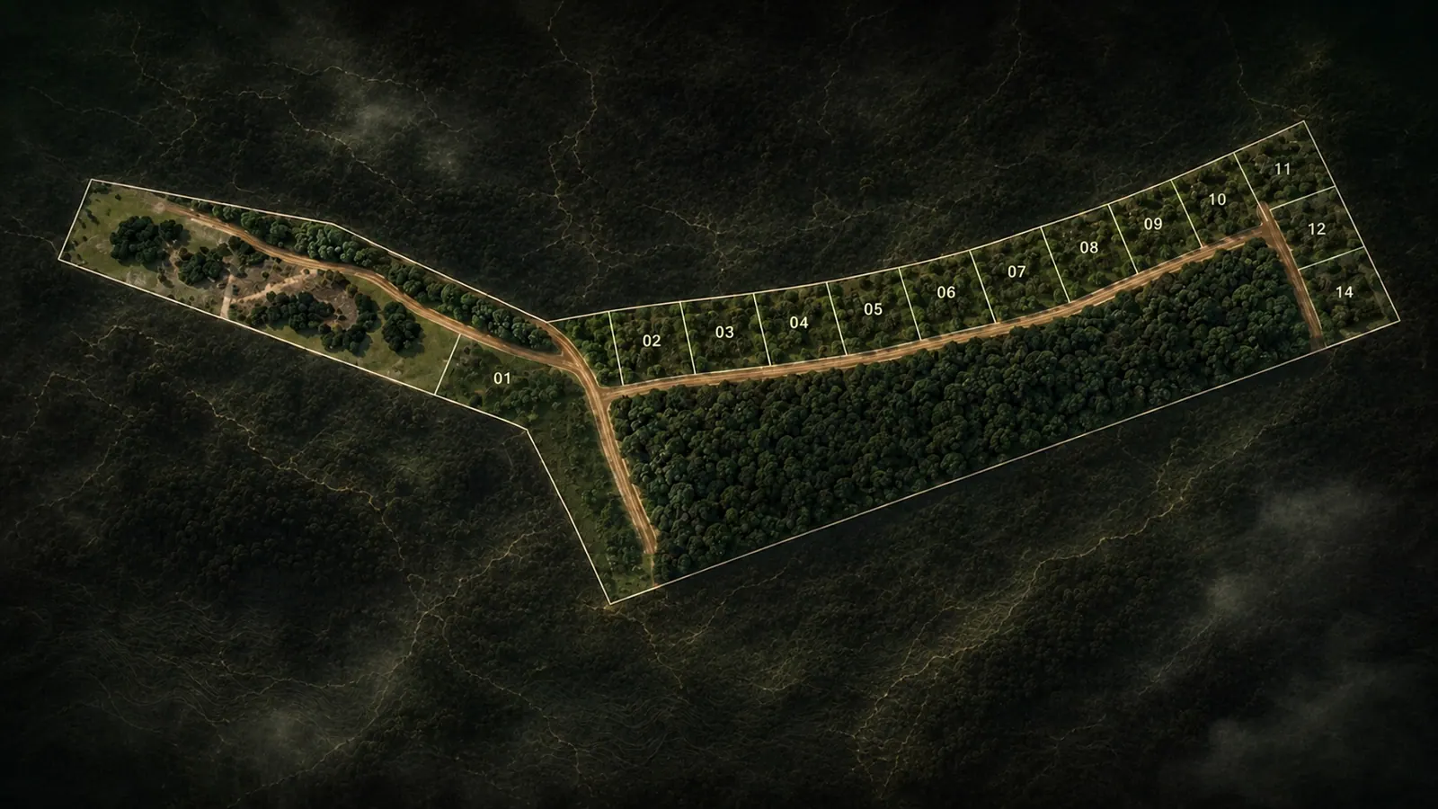 Visualización aérea conceptual de Coyote 61